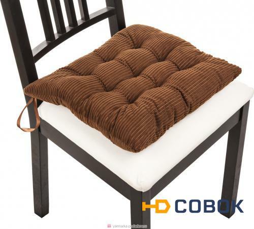 Фото Сиденье для стула вельвет коричневый 
