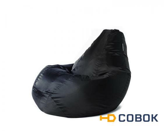 Фото Кресло мешок XL Oksford Black оксфорд черный Мягкое кресло (внешний чехол+внутренний чехол с гранулами)