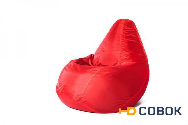 Фото Кресло мешок L Oksford Red красное Мягкое кресло (внешний чехол+внутренний чехол с гранулами)