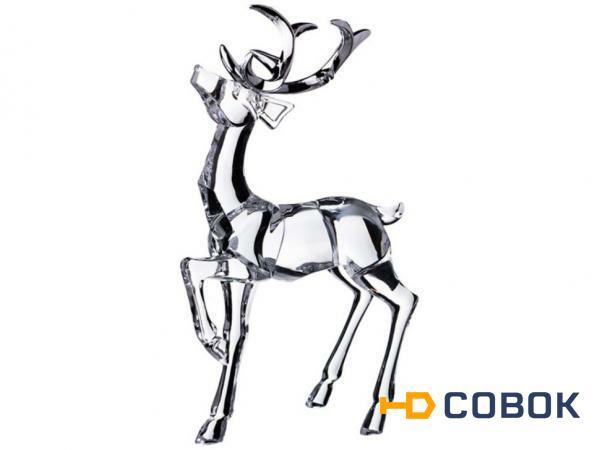 Фото Фигурка "олень с серебряными рогами" 19*10 см высота=28 см дизайн горн.хрусталь Lefard (234-125)