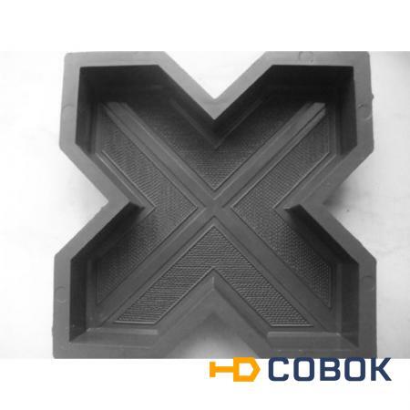 Фото Форма для производства тротуарной плитки Гвоздика крест