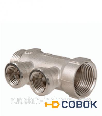 Фото Коллектор 1" внутр(г)х2 отвода 1/2" внутр(г)х1" нар(ш) Valtec