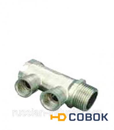 Фото Коллектор 3/4" внутр(г)х2 отвода 1/2" внутр(г)х3/4" нар(ш) Valtec