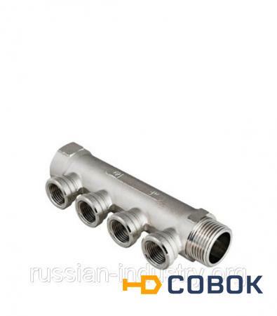 Фото Коллектор 1" внутр(г)х4 отвода 1/2" внутр(г)х1" нар(ш) Valtec