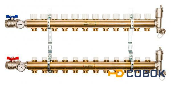 Фото Коллектор Stout из латуни без расходомеров 12 выходов