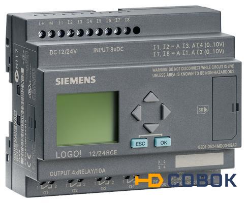 Фото Логический модуль SIEMENS LOGO Ethernet 12/24RCE DC12/24V 6ED1 052-1MD00-OBA7