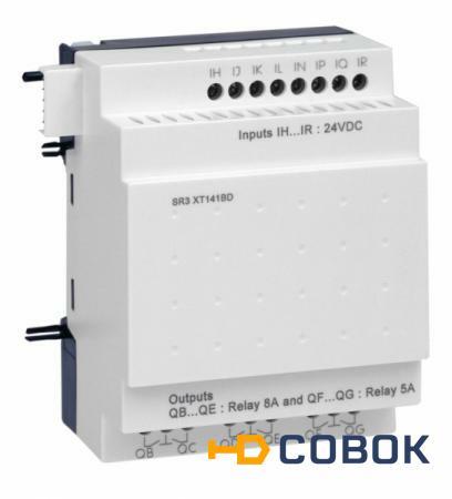 Фото Модуль расширения дискретный 6вх/4вых,~100-240в Schneider Electric SR3XT101FU