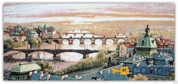 Фото Гобелен "Мосты над Влтавой" 17х36 см