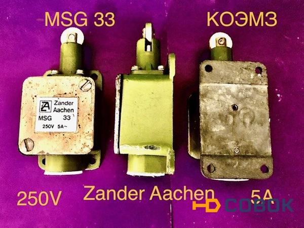 Фото Концевой выключатель с роликом Zander Aachen type MSG 33