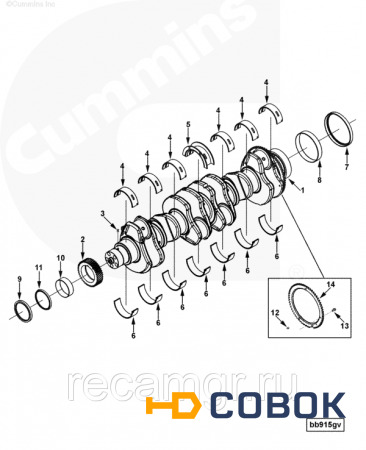 Фото Штифт установочный Cummins 3329899