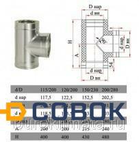 Фото Тройник 90° с изоляцией Дымок ТRFR90 d200 DADA