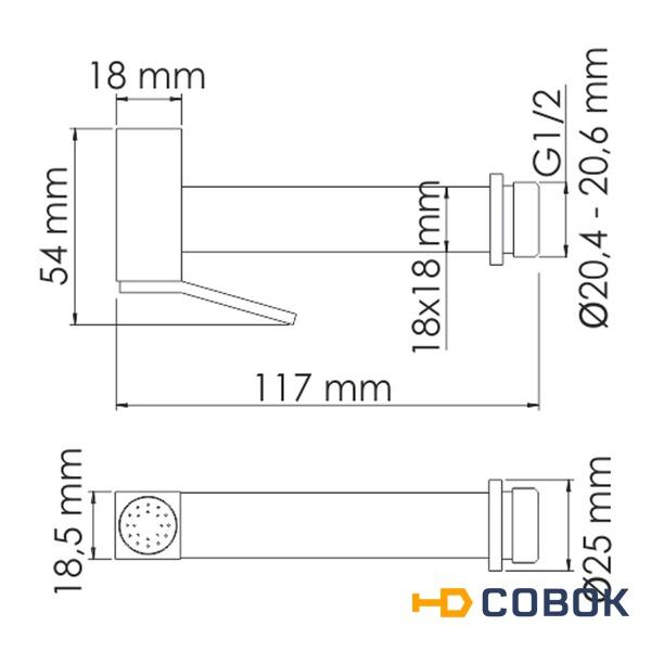 Фото Гигиенический душ с фиксатором WasserKRAFT A136, хром