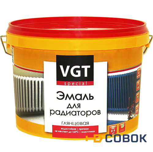 Фото ВГТ ВДАК 1179 ПРОФИ эмаль акриловая для радиаторов, гл, супербелая (2,5кг)