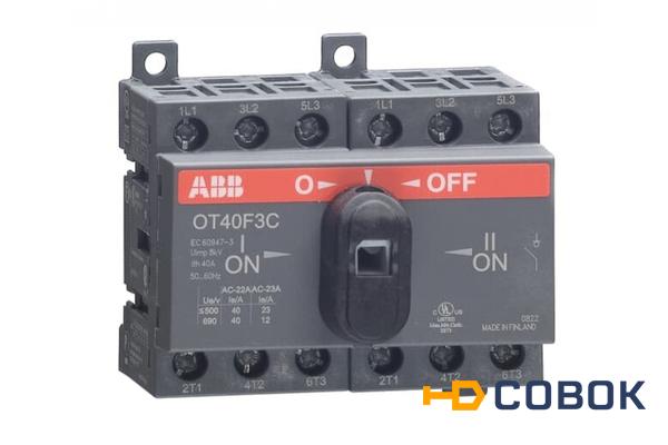 Фото ABB  Рубильник реверс OT40F3C 40А