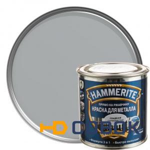 Фото Краска для металлических поверхностей алкидная Hammerite гладкая серебристая 2,2 л.