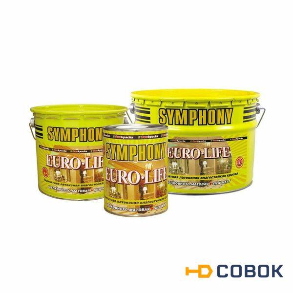 Фото SYMPHONY Краска в/э мет. евро-лайф шелк/мат. А 1/0.9л