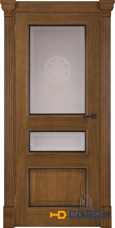 Фото Дверь межкомнатная Гранд 2 Версаче светлое (широкий фигурный багет)