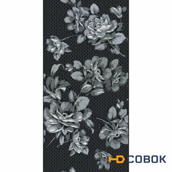 Фото Декор Аллегро черный цветы (04-01-1-08-03-04-100-1) 20х40 (10 шт)
