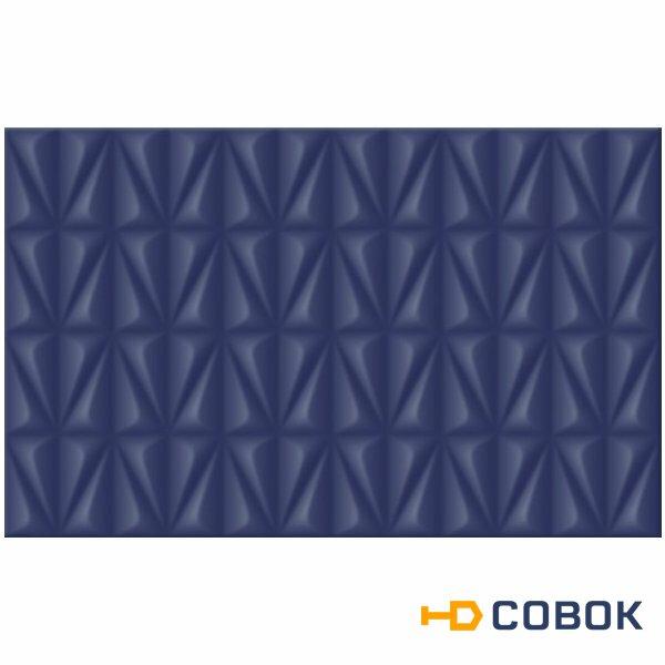 Фото Плитка настенная Конфетти синий низ 02 25х40 (1,4м2/75,6м2) (рельеф)