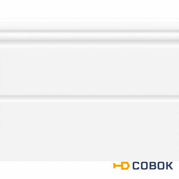 Фото Ceramic white белый 02 20х25 (18шт) плинтус (рельеф) глянцевый