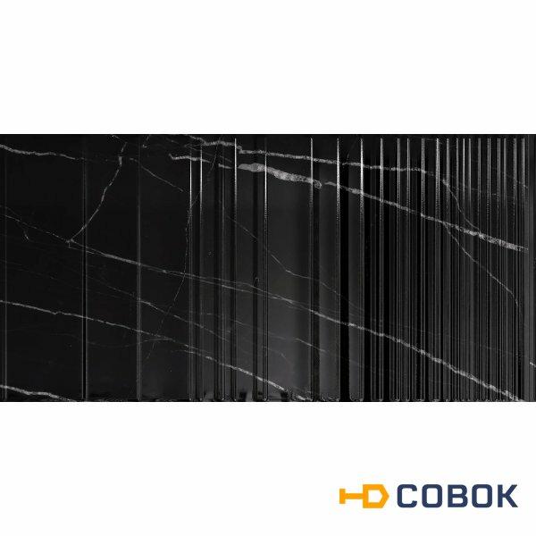 Фото Плитка настенная Орлеан черная рельеф 30х60 (1,62м2/51,84м2)