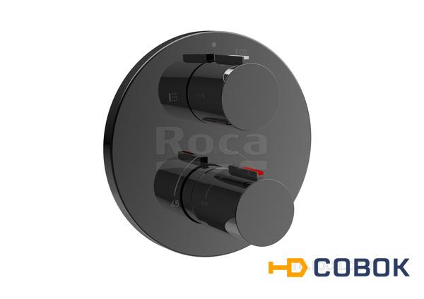 Фото Смеситель Roca T-1000 для ванны-душа скрытого монтажа, PVD, titanium black 5A0C09CN0