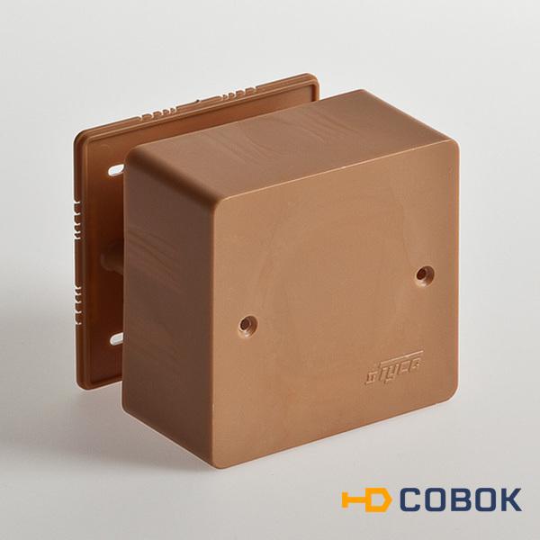 Фото Коробка ТУСО 65015К распаячная открытой установки для кабель-каналов, универсальная. 85х85х45 мм. Цвет - коричневый