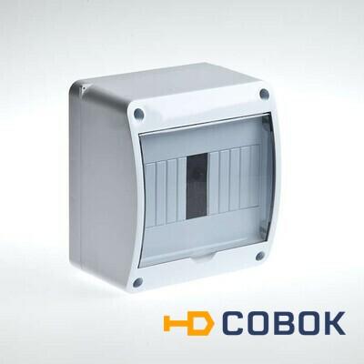 Фото Тусо.Щиток о/п на 6 мод. с вертикальной дверцей. 140х125х85 мм