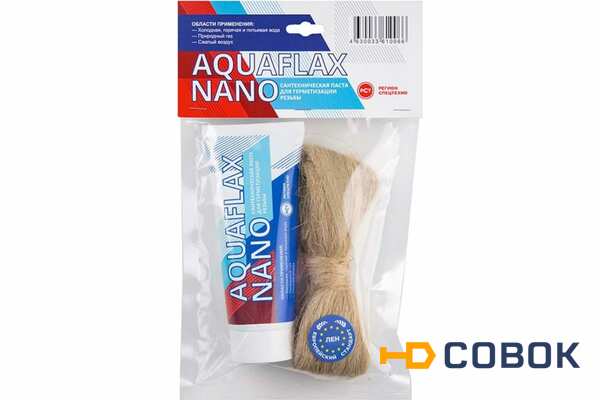 Фото Aquaflax Nano, набор паста 30г туба +15г лён (ЕВРО)