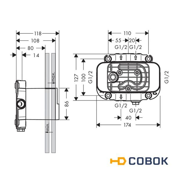 Фото Модуль термостата 45710180 Hansgrohe Axor