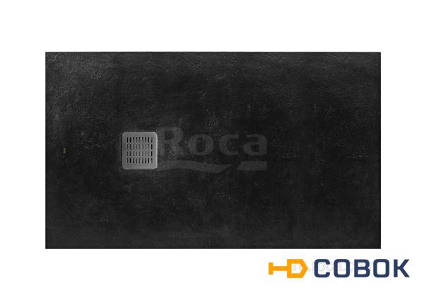 Фото Душевой поддон из материала Stonex® Roca Terran 1600x800 черный, с сифоном и решеткой, AP10164032001
