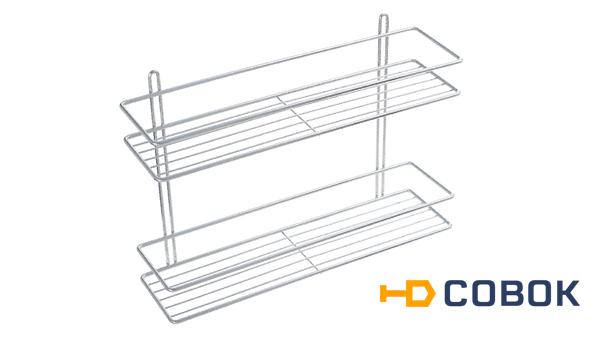 Фото Полка двойная Fixsen хром (FX-730-2)