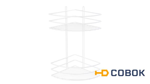 Фото Полка угловая двойная Fixsen белая (FX-710W-2)