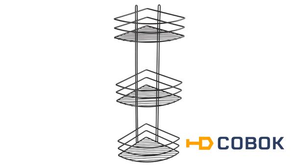 Фото Полка угловая тройная Fixsen черная (FX-710B-3)
