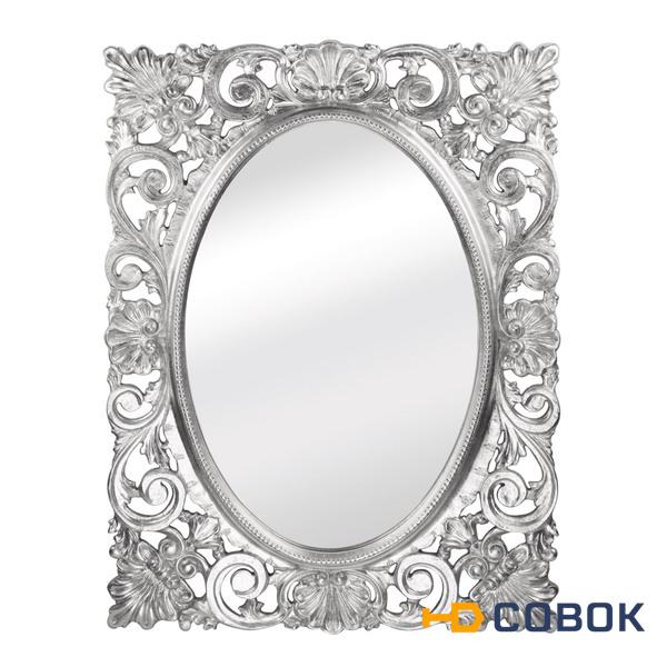Фото Migliore 30628 Зеркало прямоугольное ажурное H95xL73xP4 cm, серебро