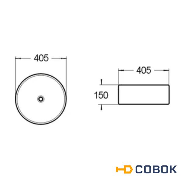 Фото Comforty 00004139799 Раковина 7078ABW черный/белый