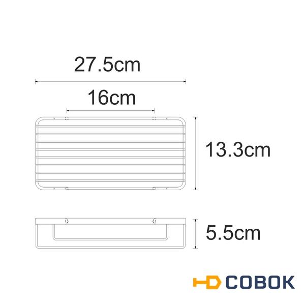 Фото WasserKRAFT  K-722WHITE Полка металлическая прямая