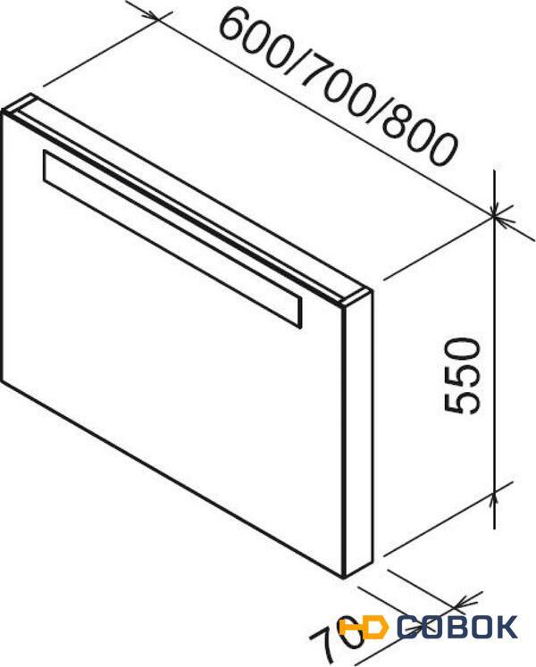 Фото Зеркало Ravak Classic 600 белый X000000352