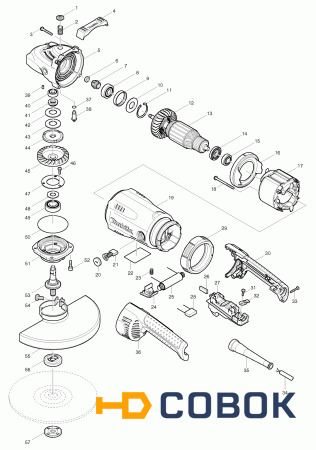 Фото Резистор плавного пуска MAKITA GA9030SF/GA9040SF