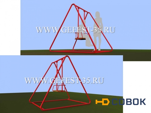 Фото Качель уличная детская одноместная