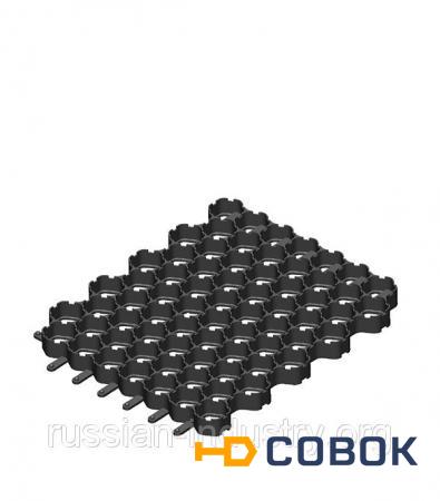 Фото Газонная решетка пластиковая Eco Normal черная 530х430х33мм Гидролика