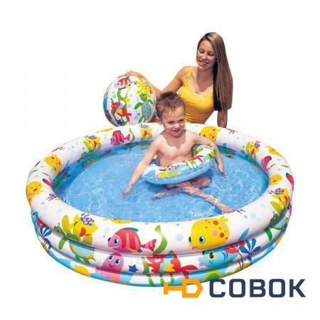 Фото Надувной бассейн для детей Intex 59469NP "Fishbowl Pool Set" 3+