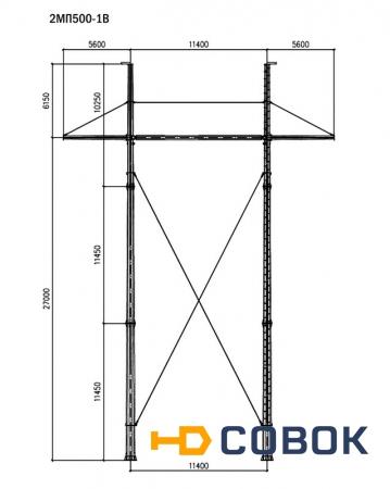 Фото Опора ЛЭП 2МП500-1В (проект 20017тм)