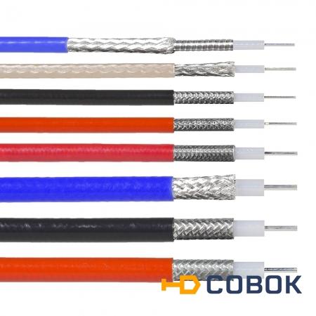 Фото Радиочастотный ВЧ-СВЧ кабель 50 Ом (стандарт MIL-C-17) со склада в Москве