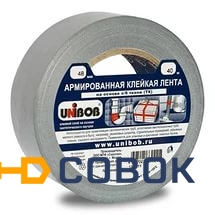 Фото Клейкая лента армированная 48 мм х 10 м UNIBOB (серебряная)*36шт