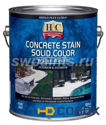 Фото Американская интерьерная / экстерьерная силикон-акриловая бесцветная пропитка для бетона H&C® Concrete Stain Solid Color WB