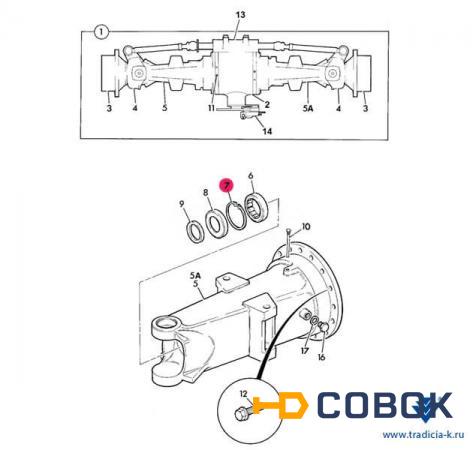 Фото Стопорное кольцо ПМ 2203/1082 на JCB 3CX