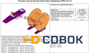 Фото Ролики для размотки кабельных барабанов РРБ 14-1,5