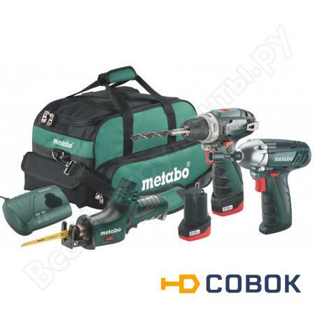 Фото Набор аккумуляторного инструмента Metabo Combo Set 3.2 10.8 В: винтоверт BS Basic + сабельная пила ASE + ударный гайковерт SSD 685057000