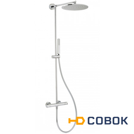 Фото CISAL LineaViva Настенная душевая система:термостатический смеситель для душа,верхний душ,ручной душ с держателем и шлангом